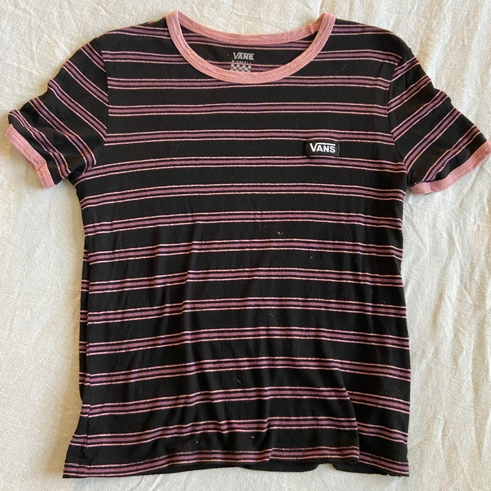 Pink and black vans t-shirt